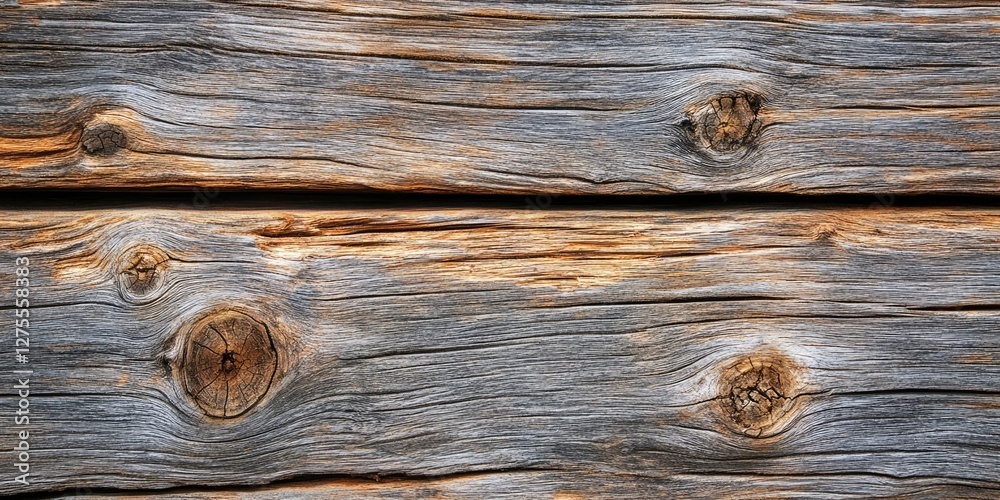 Leinwandbilder rustic wooden planks display a textured background with erosion effects; warm brown tones and deep g