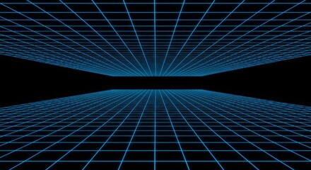 A futuristic digital grid.