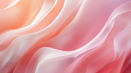 Obraz premium Vertical background featuring warm pale pink curves that create a soft, fluid motion, reminiscent of waves.