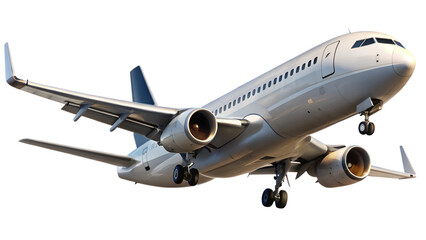 airplane isolated on transparent white background, clipping path