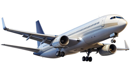 airplane isolated on transparent white background, clipping path