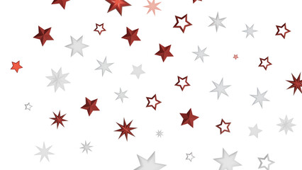 A simple, yet visually captivating design showcasing red and white stars against a black background. The pattern is elegant and modern, ideal for festive decorations or digital art projects.