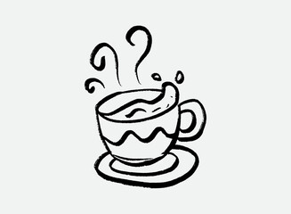 Illustration of an Fast Food Coffee Doodle