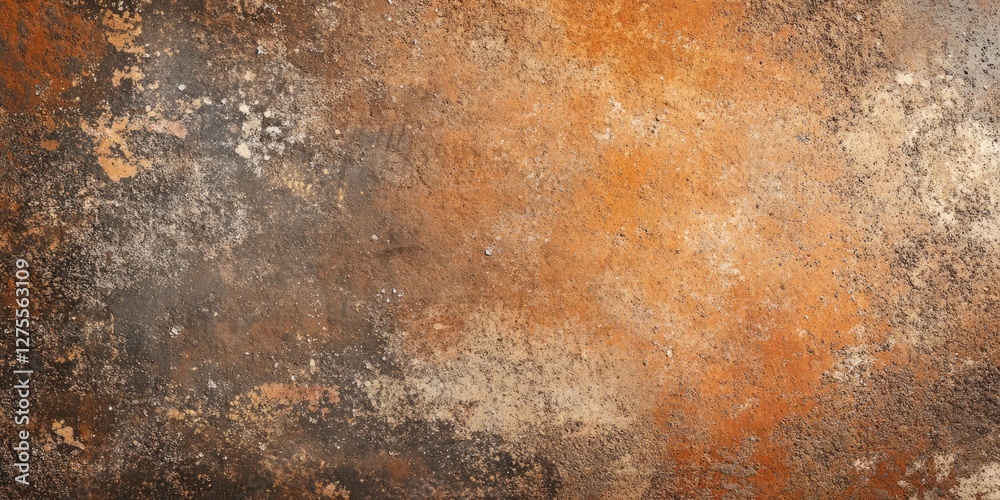 Aufkleber abstract textured background featuring rusty orange and brown tones with dark speckles. the uneven s