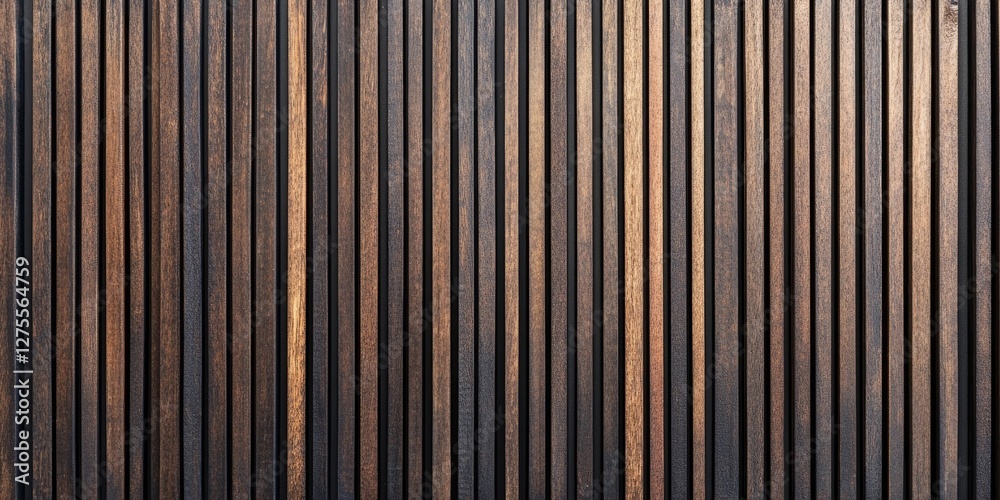 Aufkleber textured vertical wooden slats in varying shades of brown and black create a contemporary backdrop w