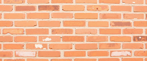 Obraz premium Modern terracotta brick veneer wall with tight grout lines, refined design