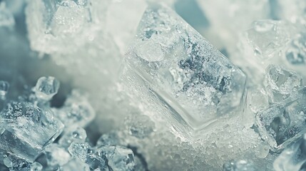 Obraz premium Crystallized Sugar Cubes Close Up Macro View
