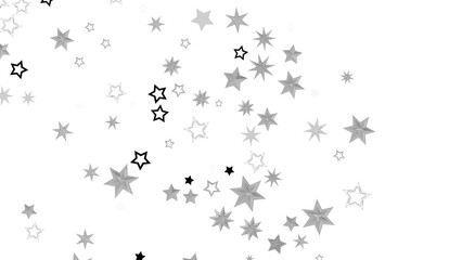 Abstract White Stars on a Black Background