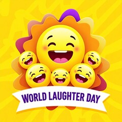 World Laughter Day Celebration with Happy Emojis