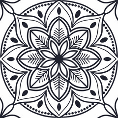 Geometric Mandala Art: Intricate mandala artwork with detailed, symmetrical patterns, evoking a sense of balance and serenity. Capturing the essence of geometric precision and artistic design.