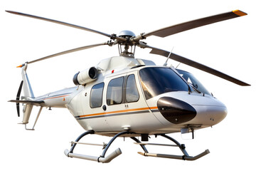 helicopter isolated on transparent white background, clipping path