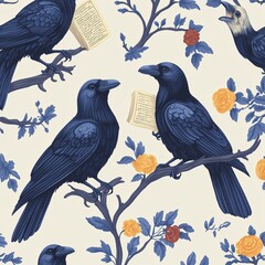 birds on a branch,generated ai