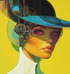 woman in a hat,generated ai