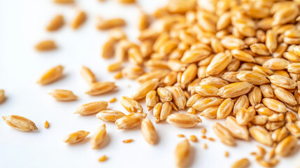 Obraz premium A close-up of golden wheat grains