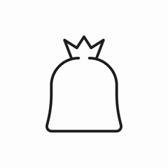 garbage waste bag icon vector sign