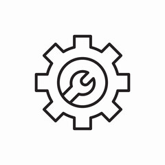 maintenance gear repair icon vector sign