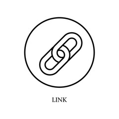Icon a link, isolated against a clean background.
