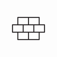 brick wall construction icon vector sign