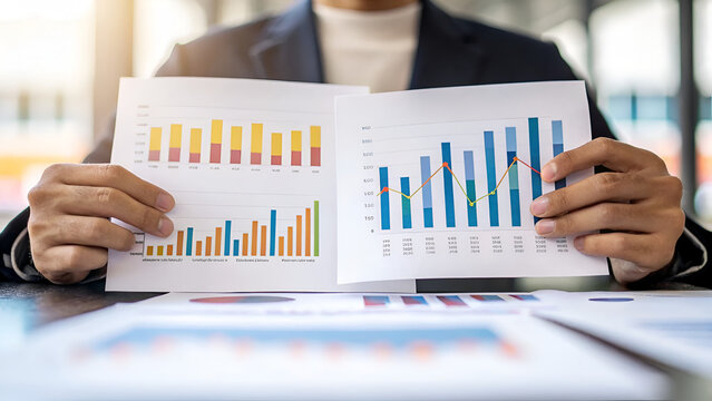 entrepreneurship tips startup scalability resilience A person analyzing business graphs and charts in a professional setting.