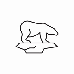 polar bear arctic icon vector sign