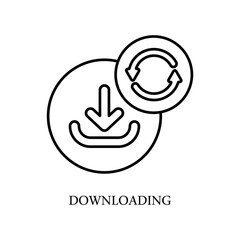 Icon a downloading, isolated against a clean background.
