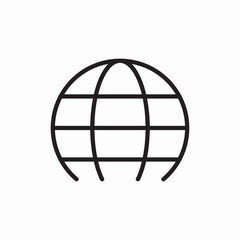 globe earth network icon vector sign