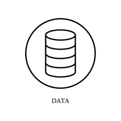 Icon a data, isolated against a clean background.
