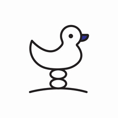 Duck ride icon vector sign
