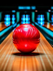 bowling ball and pins, generated ai
