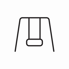 Playground swing icon vector sign