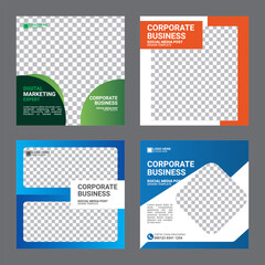 digital marketing social media content design template