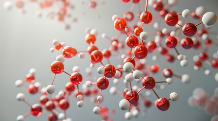 3d illustration of abstract science background with glowing molecule and atom model for medical and technological concepts