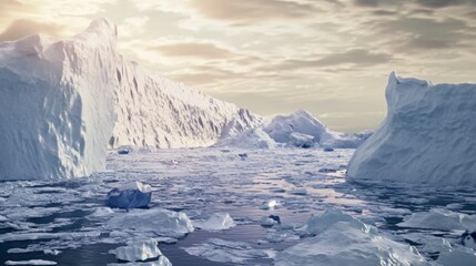 Majestic Icebergs in the Arctic: A Frozen Paradise