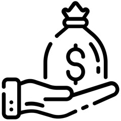 loan vector outline icon