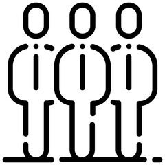 teamwork vector outline icon