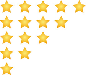 Five-Star Rating Graphic on White Background