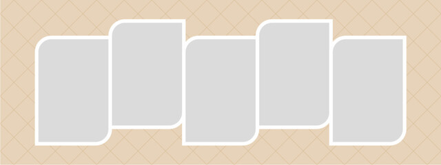 Photo collage strip effect mockup