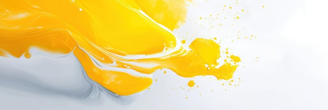 Liquid paints collide on a canvas background in a studio