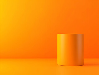 Fototapeta premium Orange 3D Cylinder Background