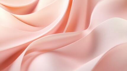 Obraz premium Vertical background with warm pale pink curves that create a sense of depth and dimension, with subtle shadow effects.