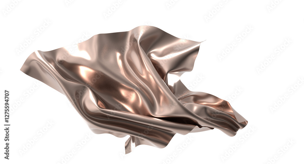 Poster Abstract Draped Fabric with Smooth Texture