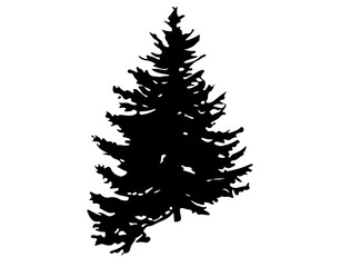 christmas tree silhouette