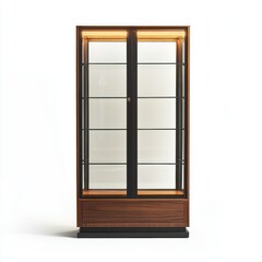 Obraz premium tall glass display cabinet