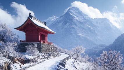 mountain hut in the mountains