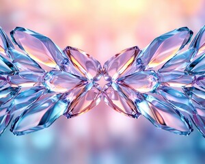 Abstract Crystal Background Pastel Colors Shiny Gemstones Design