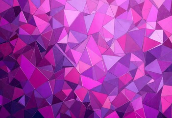 Obraz premium Vibrant Geometric Patterns Create a Stunning Mosaic of Purple Hues. Generative AI