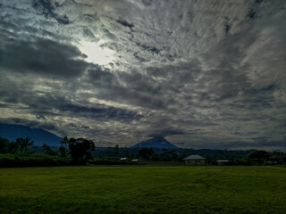 view of the sky and mountains