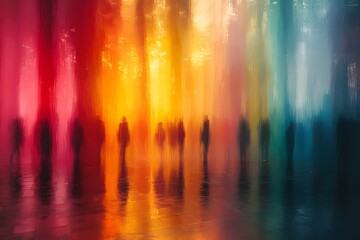 Fototapeta premium Abstract Motion Blurred Brush Strokes Painting