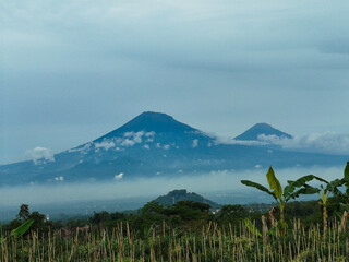view of the sky and mountains