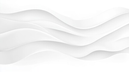 Abstract Seamless Wave Texture Pattern Background. Elegant Smooth White Monochromatic Wavy Backdrop